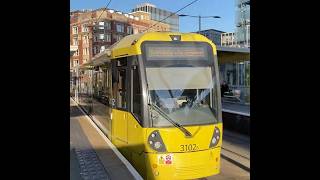 Manchester Tram 3102 At Shudehill Tram Stop City Centre