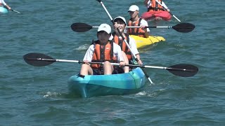 修学旅行の行き先を香川県内に変更、日帰りに　中学生が小豆島でカヌー体験