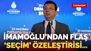 Ekrem İmamoğlu'ndan flaş seçim özeleştirisi...