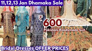 Mega 3- Days Sale ₹ 600 Readymade Pakistani Suits Bridal Partywear Gharara Palazo Lehenga Shahi Koti