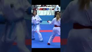 Amazing Female Fight karate combat #karate #wkf #karatedo #karatecombat #shorts #fight #female