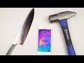 Samsung Galaxy Note 4 Hammer & Knife Test