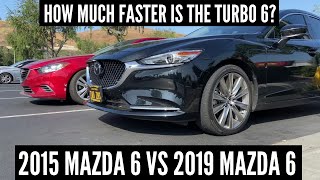 HOW MUCH FASTER IS THE TURBO MAZDA 6?! | 2019 Mazda 6 Signature vs 2015 Mazda 6 Sport