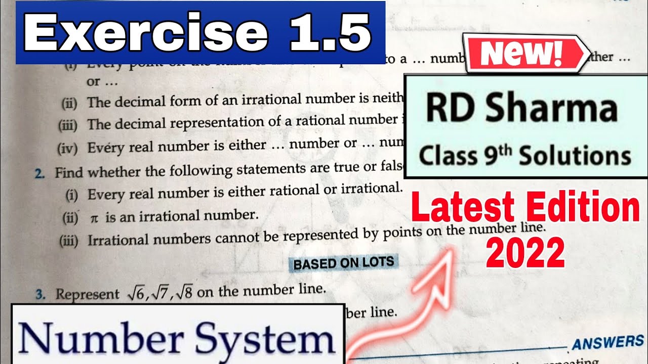 RD Sharma Class 9 Solutions Chapter 1 Number System Ex 1.5 Q1 To Q3 ...