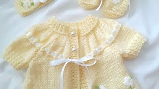 very stylish handknitting baby sweater design