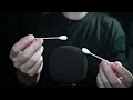 asmr brain scratching with big cotton swab mic sponge no talking