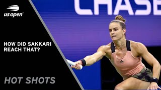 Maria Sakkari Shows Off Her Speed! | 2021 US Open