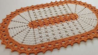 EASY AND ECONOMICAL OVAL CROCHET RUG 250g