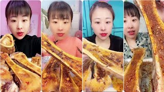 #001 ❤️ Eating 🦴🐄 Long Beef Bone Marrow  - 长牛骨髓 || Mukbang Asmr