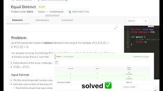 CodeChef Starters 54 | Equal Distinct || Solution✅ #codechef #codechefsolution