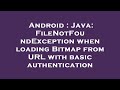 Android : Java: FileNotFoundException when loading Bitmap from URL with basic authentication