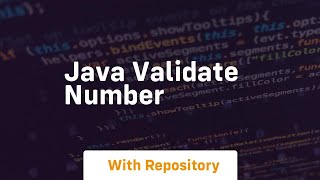 java validate number