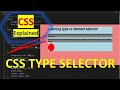 CSS type or element selector | CSS explained | #SmartCode