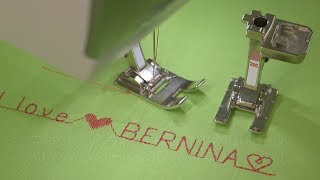 Sewing decorative stitches and letters with the B 435, B 475 QE, B 480 and B 485