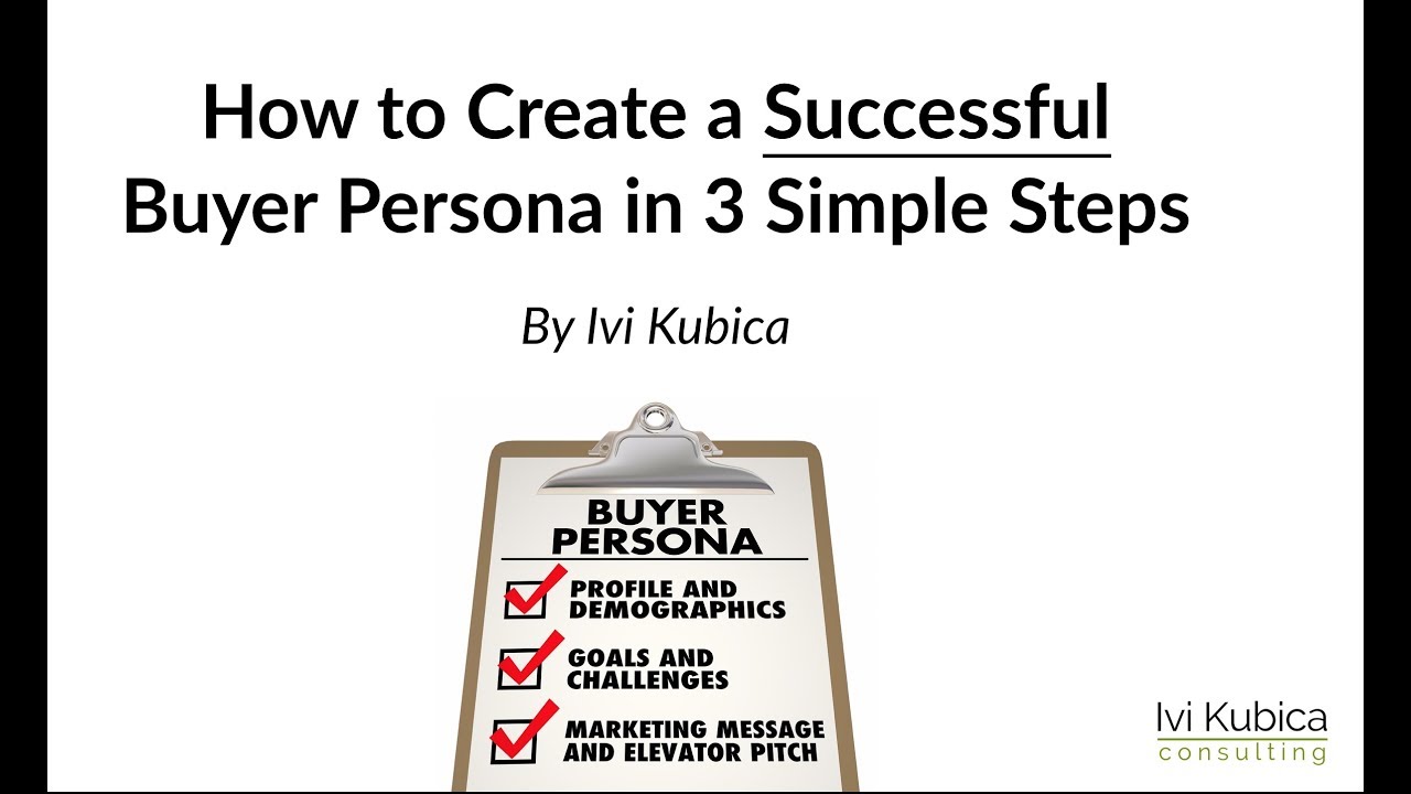 How To Create A Successful Buyer Persona In 3 Simple Steps - YouTube