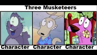 Eek, Rocko and Courage - The Three Musketeers