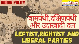 वामपंथी,दक्षिणपंथी एवं उदारवादी दल क्या होते हैं| Leftist,Rightist and liberal Political Parties