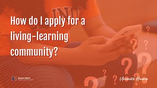How do I apply for a living-learning community?