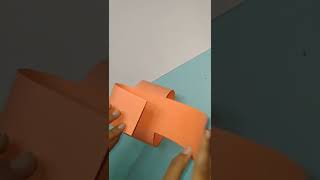 Paper Craft / how to make a square from 2 strips #shorts #craft