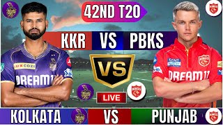 Live KKR Vs PBKS 42nd T20 Match|Cricket Match Today|KKR vs PBKS 42nd T20 live 1st innings #livescore