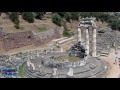 greece ancient delphy drone aerial video delphi the most famous ancient seat of the oracle