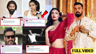 VIDEO:- Yash, Sharddha, Sunny Deol & Other Celebrities Twitter Reaction On KL Rahul & Athiya Wedding