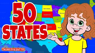 50 States ♫ Rhyming and In Alphabetical Order ♫ Children's Song by The Learning Station