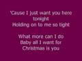 All I want for christmas is you (lyrics)