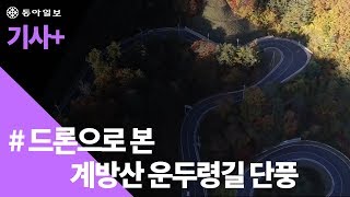 [기사+]드론으로 본 계방산 운두령길 단풍