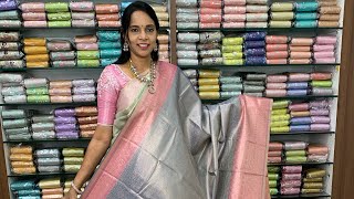 💥New arrivals 💥Premium Kanchipuram tissue Bridal soft silk saree@1850/=