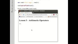 lesson 5 arithmetic operators | JavaScript Course