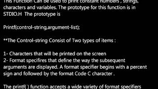 Lesson C-Language Part 4 ( Printf() function + Escape Sequence + Scanf() function ) )