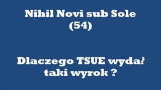 Nihil   Dlaczego TSUE wydal taki wyrok