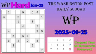 The Washington Post Daily Sudoku 2025-01-25 2036 Hard