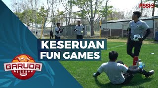 MOMEN KESERUAN FUN GAMES KIPER TIM U-19 INDONESIA DI DAEGU, KORSEL | GARUDA TODAY