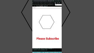 20. How to Draw a Hexagon in python turtle graphics || #python #turtle