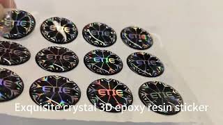 Exquisite 3D Crystal Epoxy Resin Stickers