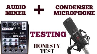 Audio Mixer, Audio Mixer Testing, BM800 Condenser Microphone Testing, WR800 Microphone Test, BM800