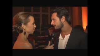 Carolina interviewing Rodrigo Santoro at MIFF 2012