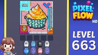 Pixel Flow Level 663 Solution Walkthrough