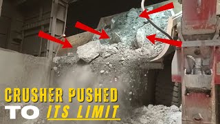 Tough Fight Crusher and Hydraulic Breaker Struggling with Massive Rocks