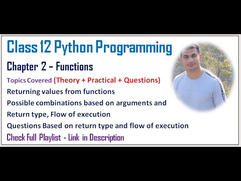 Functions | Class 12 Computer Science With Python (Video 16) - YouTube