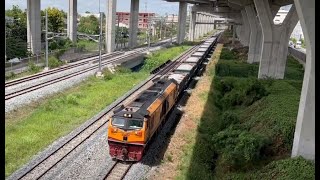 ขบวนรถไฟบันทุกหินโรยทาง ขบวน 1412  Thai Railway Ballast Train