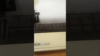 Epson LX-800 Turns on and prints the Windows ME test page after many, many years.
