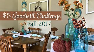 Simple Fall Centerpiece | $5 Goodwill Challenge | Fall 2017