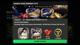 2 KODE REDEEM FC MOBILE TERBARU HARI INI CLAIM PEMAIN UTOTY 107 GRATIS | NEW REDEEM CODE FC MOBILE‼️