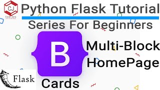 #5 Python Flask Tutorial - Bootstrap 5 Cards in Flask App - Homepage Design - Code Jana