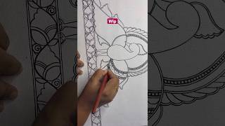 Big Madhubani Painting #madhubanipaintingstepbystep #art #madhubani #artist #ytshorts #shorts