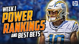 NFL Week 1 Power Rankings and BEST BETS (BettingPros)