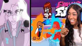 RASAZY VS CORRUPTED BOYFRIEND!! SHE IS A MINIATURE RUV AND I LOVE IT!! | Reacting to FNF Animations